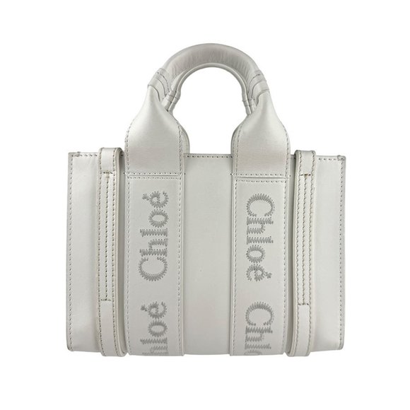 CHLOE White Leather Shoulder Bag - Picture 1 of 5